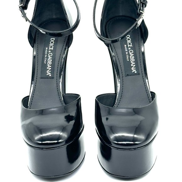 Dolce & Gabbana DG Logo Ankle Strap Platform Pumps Heels Sandals Shoes - Picture 7 of 16